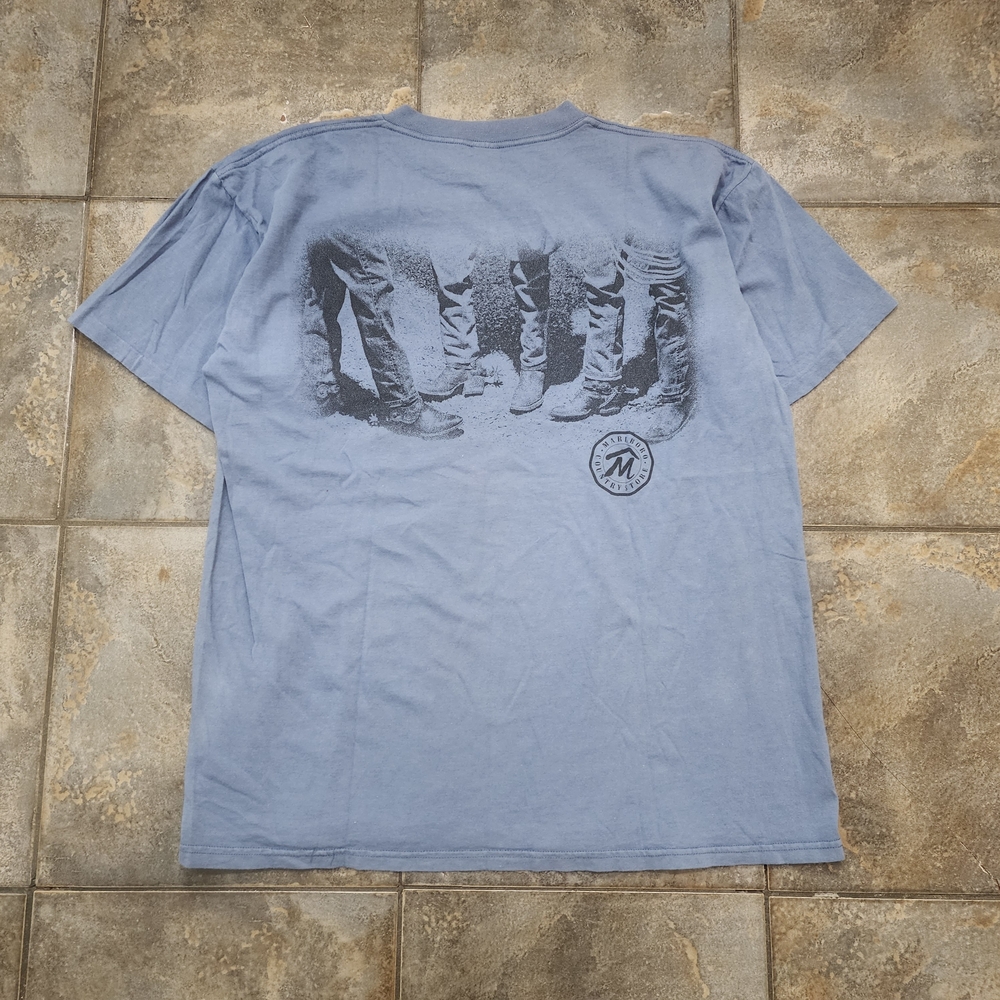Vintage 90s Marlboro Country Store Men's XL One Size Cowboy Boots Pocket T Shirt